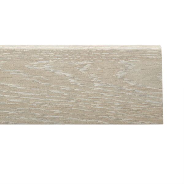 leroy merlin battiscopa classic in mdf verniciato rovere bianco sp 15 mm, h 6.5 cm x l 2.4 m, 5 pezzi