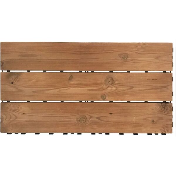 onek piastrelle ad incastro  thermowood in legno pino scandinavo 30 x 60 cm sp 25 mm,  pino naturale