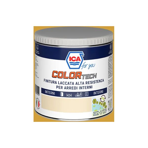 ica for you vernice per legno da interno  color tech senape opaco 0.5 lt