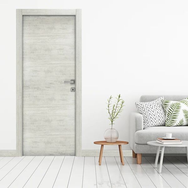 leroy merlin porta battente coibentata silent beton rovere grigio l 70 x h 210 cm reversibile