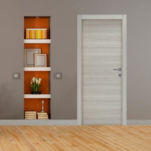 leroy merlin porta battente coibentata silent cambridge rovere grigio l 60 x h 210 cm reversibile