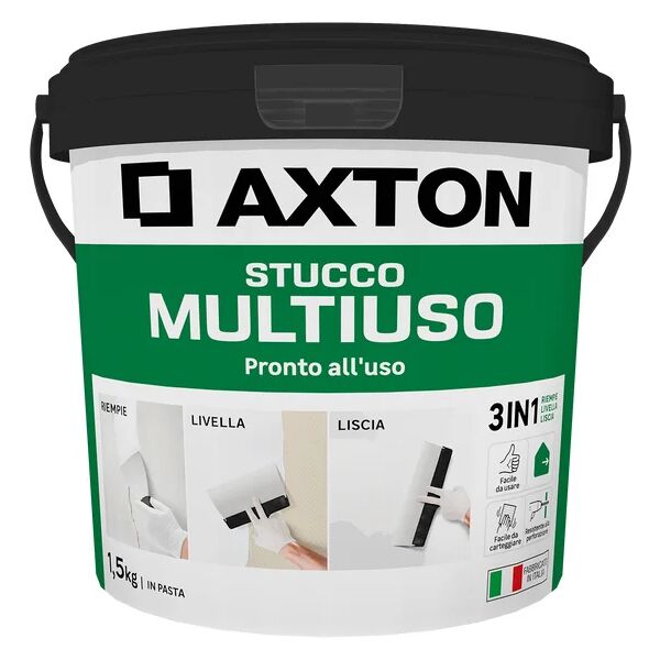 axton stucco in pasta per interno  stucco in pasta multiuso 1.5 kg bianco