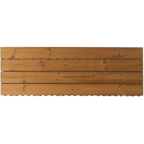 onek piastrelle ad incastro  thermowood in legno pino scandinavo 40 x 120 cm sp 25 mm,  pino naturale