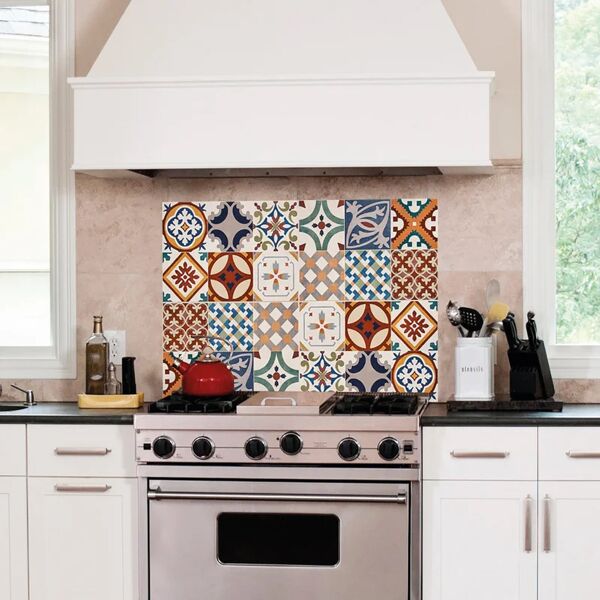 leroy merlin sticker paraschizzi adesivo kitchen panel 47x67 cm multicolore