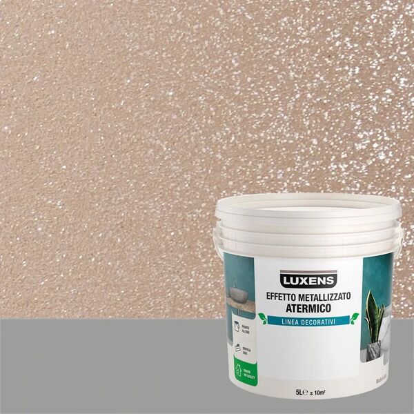 luxens pittura decorativa effetto metallo marrone 5 l