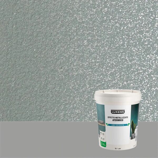 luxens pittura decorativa effetto metallo grigio 1 l