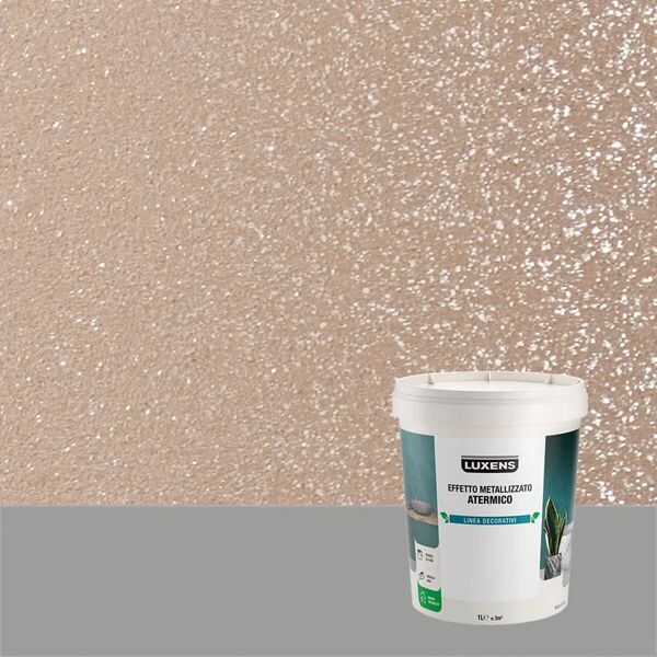 luxens pittura decorativa effetto metallo marrone 1 l