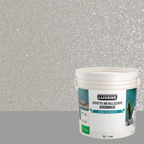 luxens pittura decorativa effetto metallo grigio 5 l