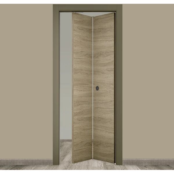 cooplegno porta pieghevole a libro simmetrica bergen marrone l 70 x h 210 cm destra