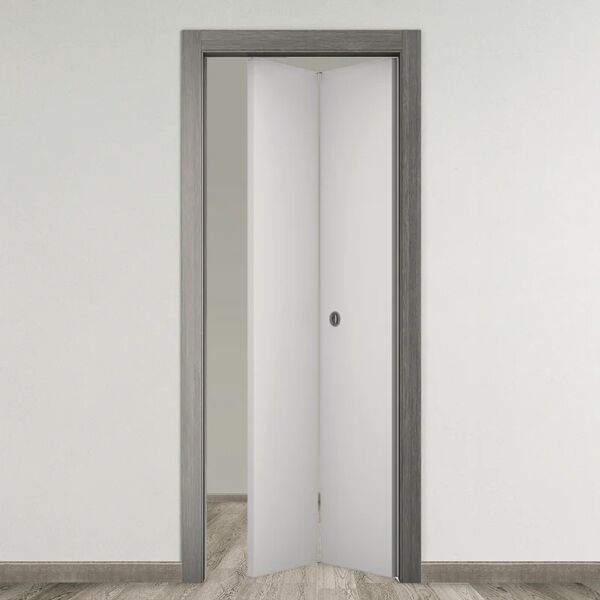 cooplegno porta pieghevole a libro simmetrica nida grigio l 70 x h 210 cm sinistra