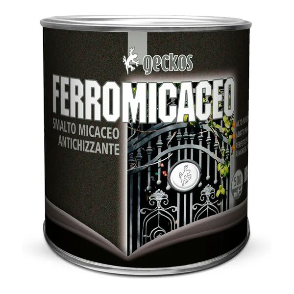 leroy merlin vernice da esterno geckos ferromicaceo grigio ardesia 0.5 l