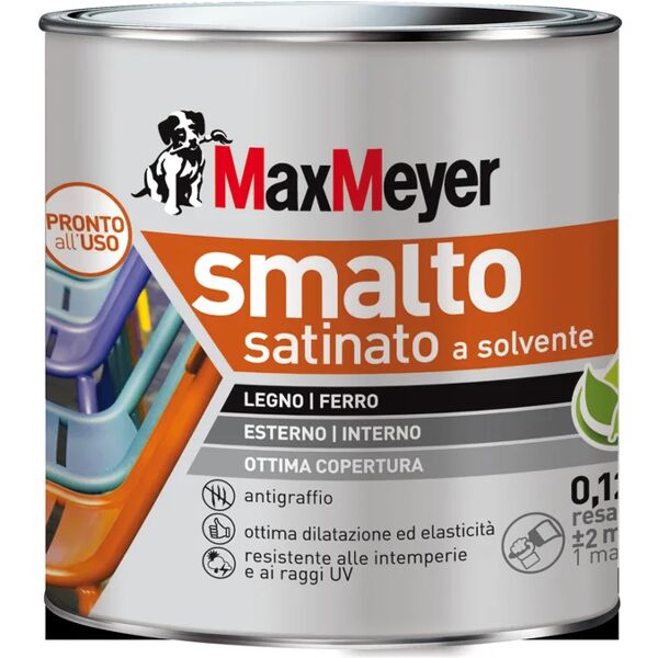 maxmeyer vernice da esterno per legno e ferro  smalto a solvente verde muschio ral6005, 0.125 l