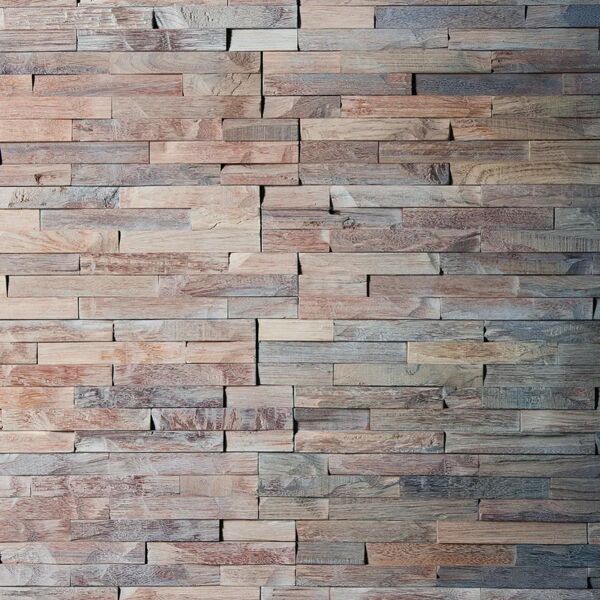 wood2wall rivestimento decorativo in legno riv. deco beach grigio argento da interno