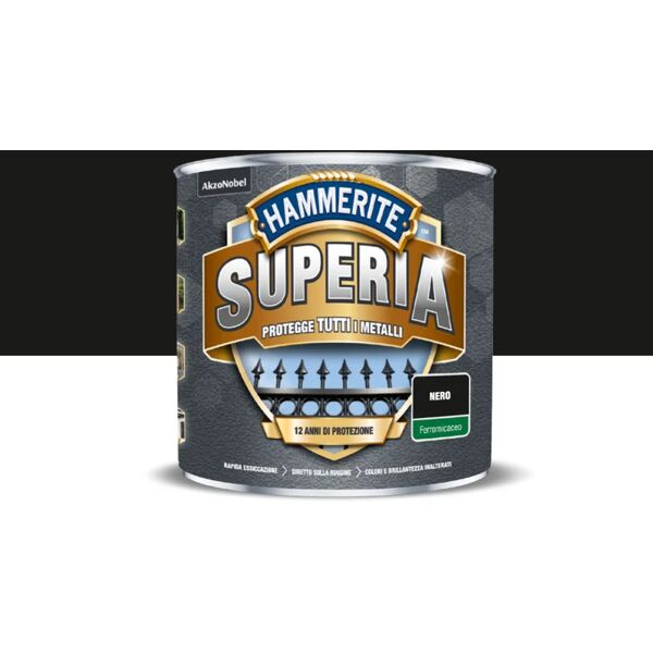 hammerite vernice da esterno  superia nero 0.75 l