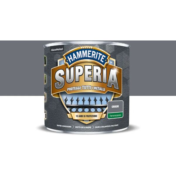 hammerite vernice da esterno  superia grigio 0.75 l