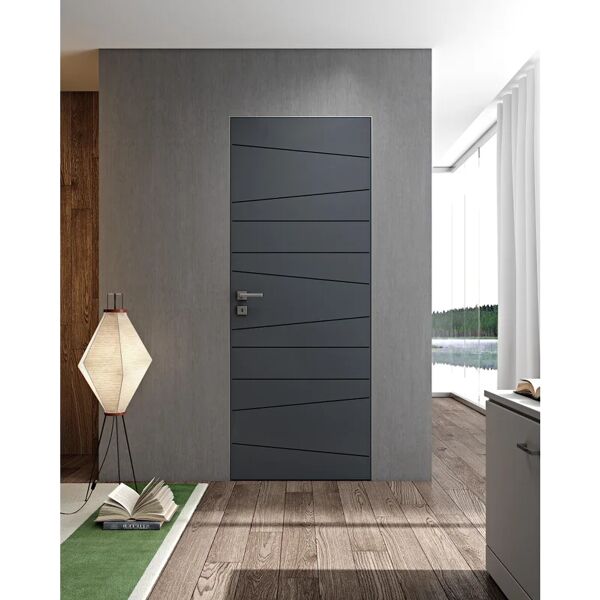 leroy merlin porta filomuro battente filomuro riga2053 ardesia l 60 x h 210 cm destra