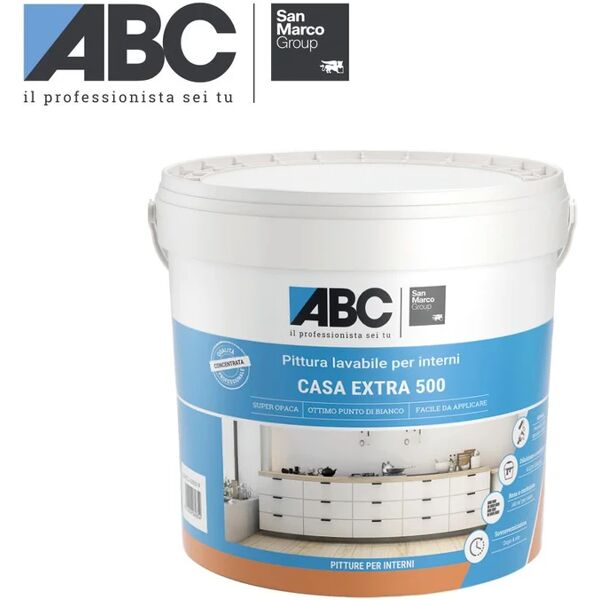 abc pittura per interni lavabile,  casa extra 500 san marco group bianco opaco, 4 l