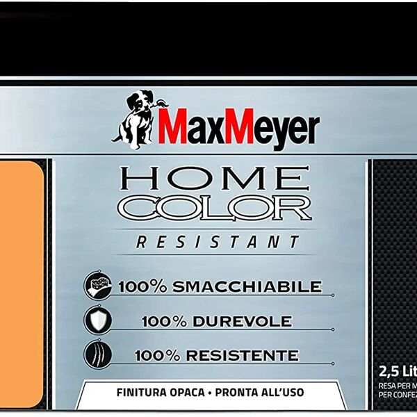 maxmeyer - pittura murale decorativa home color resistant 2,5 lt ambra