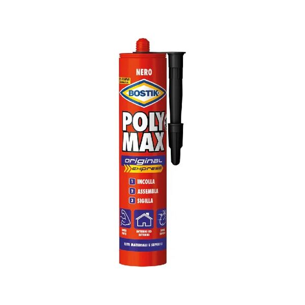 bostik d6126 adesivo sigillante universale poly max original express gr 425 nero