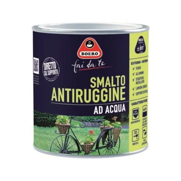 boero - smalto antiruggine ad acqua nero satinato cod. 400 2 litri