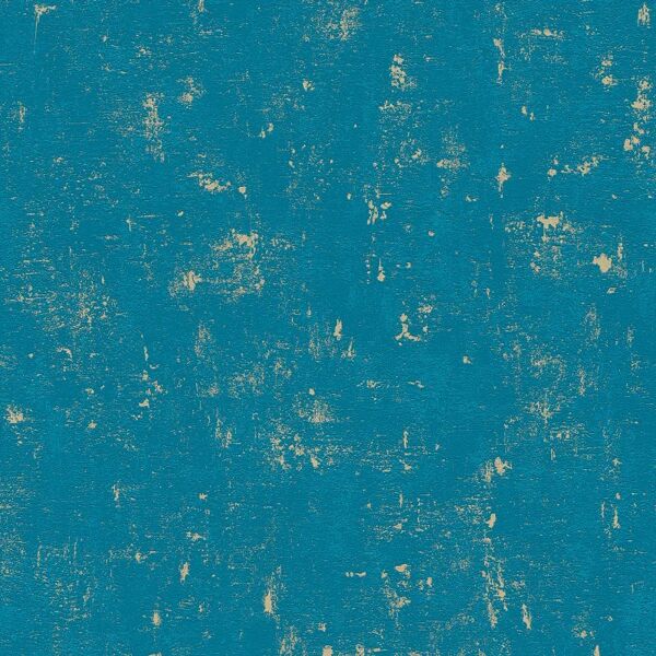 bricoflor carta da parati effetto cemento turchese e oro carta da parati tnt shabby chic azzurro carta da parati tessuto non tessuto lavabile per salotti