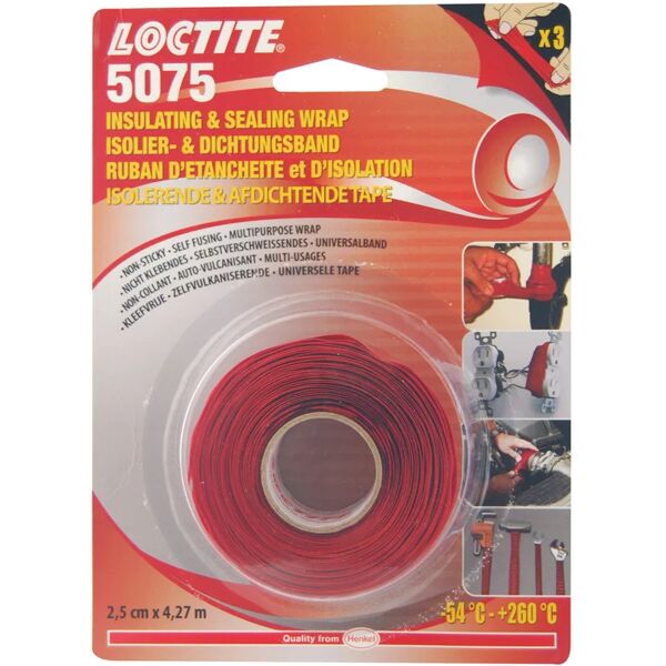 boldrin loctite 5075 nastro autoaglomerante siliconico, sigillante idraulico lunghezza 5 metri