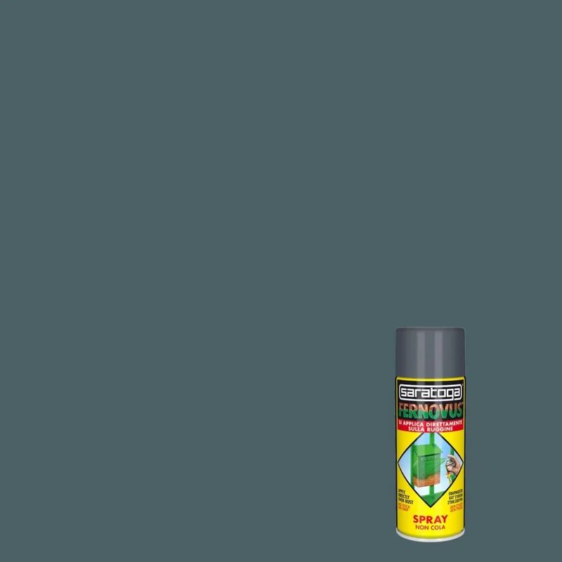 saratoga smalto spray antiruggine base solvente  fernovus grigio lucido 0.4 l
