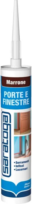 saratoga silicone sigillante  porte e finestre marrone ral 8017 280 ml