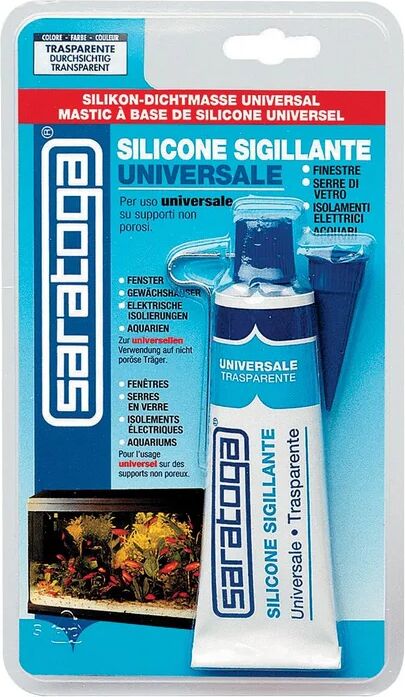 saratoga silicone sigillante  sanitari trasparente 60 ml