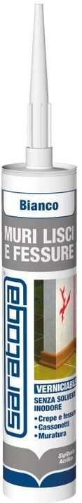 saratoga silicone sigillante  muri e fessure bianco 280 ml