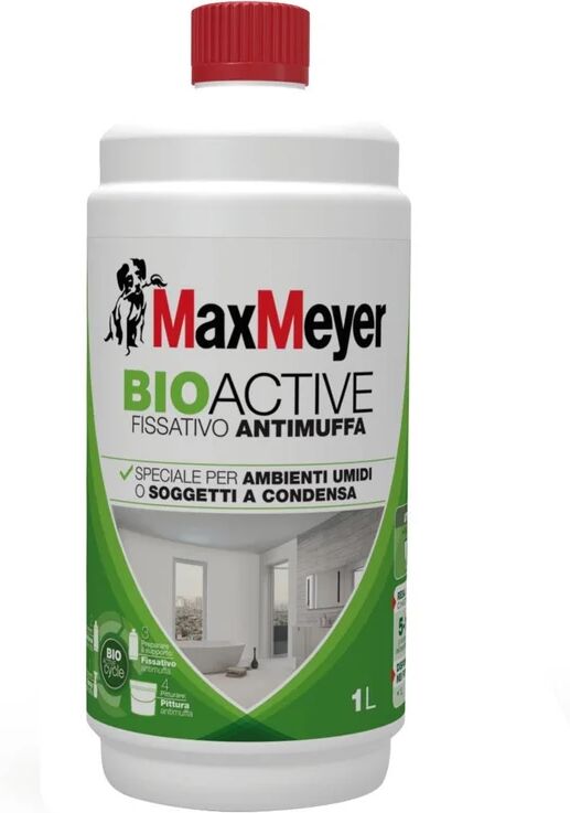 maxmeyer fissativo per pittura  antimuffa bioactive base acqua antimuffa per parete a secco 1 l