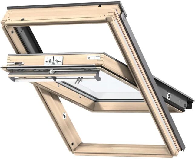 velux finestra da tetto (faccia inclinata)  ggl uk04 3070 manuale l 134 x h 98 cm pino