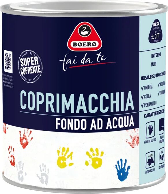 boero fondo per pittura  coprimacchia base acqua per parete a secco 0.5 l