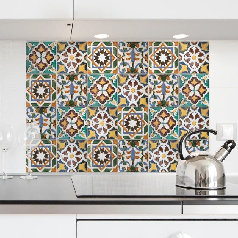 leroy merlin sticker decorativo paraschizzi adesivo kitchen panel piastrelle verdi 45x65 cm multicolore