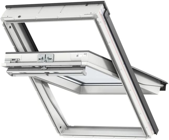 velux finestra da tetto (faccia inclinata)  ggu uk08 0070 manuale l 134 x h 140 cm bianco