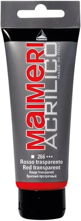 maimeri colore acrilico    0.75 l rosso trasparente