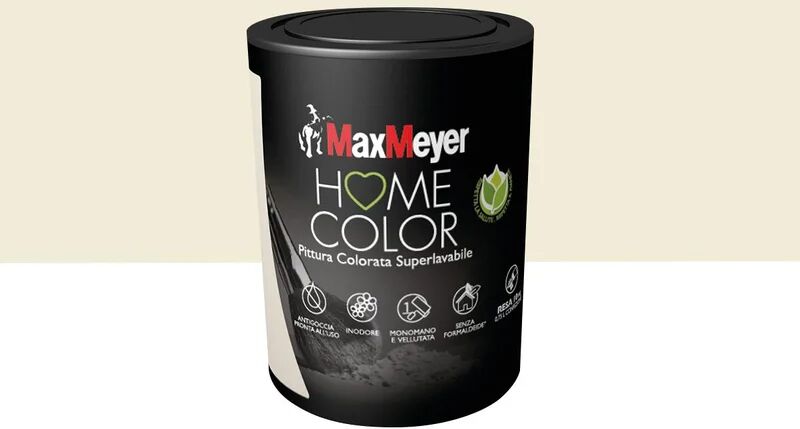 maxmeyer pittura per interni super lavabile,  home color beige champagne opaco, 0.75 l