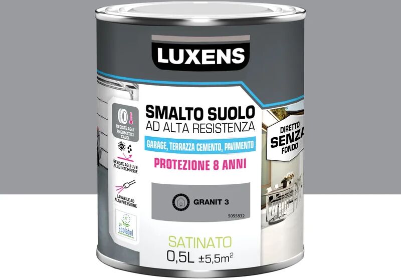 luxens vernice pavimento  alta resistenza grigio granito 3 0.5 l