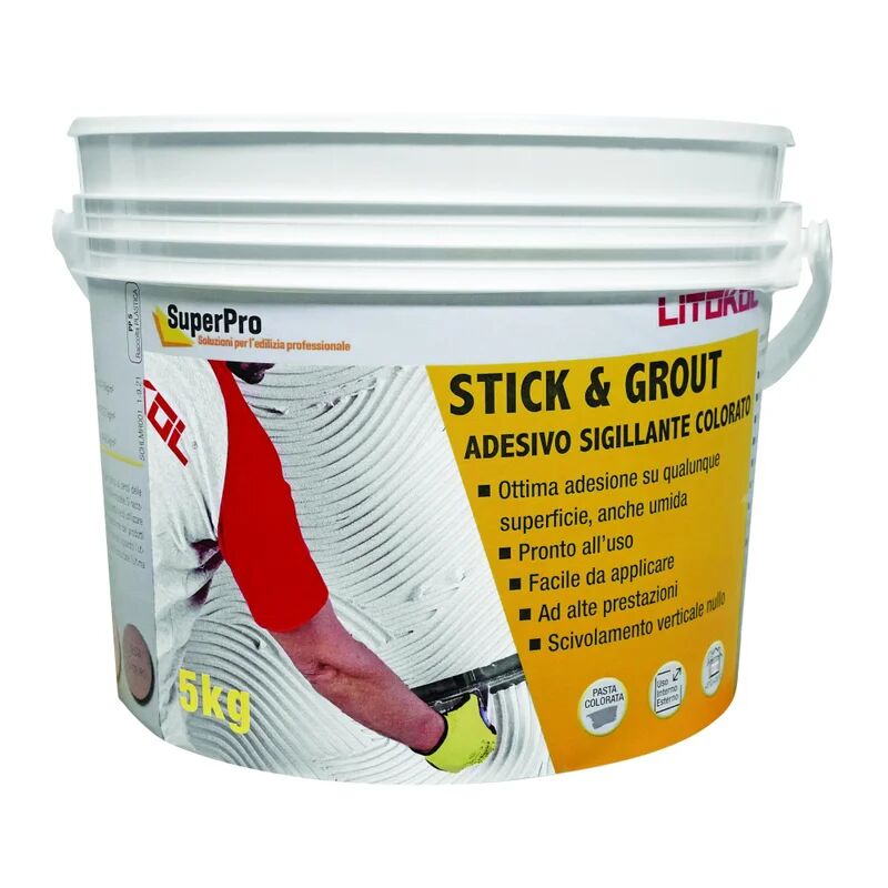 litokol colla in pasta stick&grout bianco  5 kg bianco