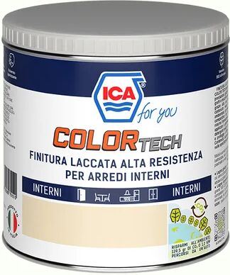 ica for you vernice per legno da interno  color tech bianco classico opaco 0.5 lt