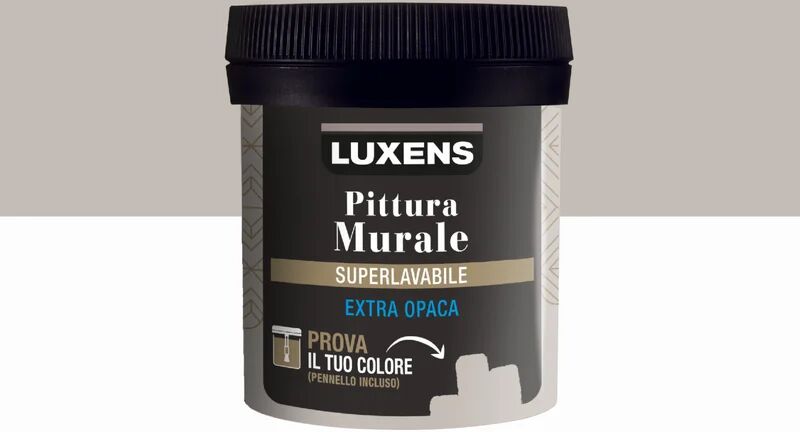 luxens tester vernice super lavabile,  grigio khol 6 opaco, 0.075 l