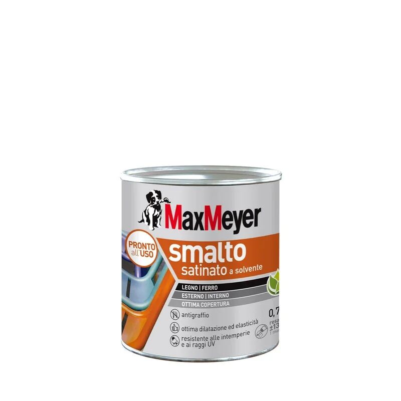 maxmeyer vernice da esterno per legno e ferro  smalto a solvente bianco ral9010, 0.75 l
