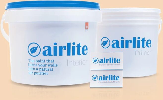 airlite pittura per interni anti inquinamento,  giallo sabbia del lido y128 opaco, 5 l