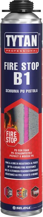 tytan schiuma espansa poliuretanica  antifuoco b1 per pistola per proteggere 300 ml