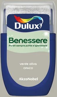 dulux pittura per interni super lavabile,  verde oliva opaco, 0.03 l