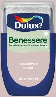 dulux pittura per interni super lavabile,  rosa polvere opaco, 0.03 l