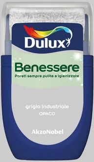 dulux pittura per interni super lavabile,  grigio industriale opaco, 0.03 l