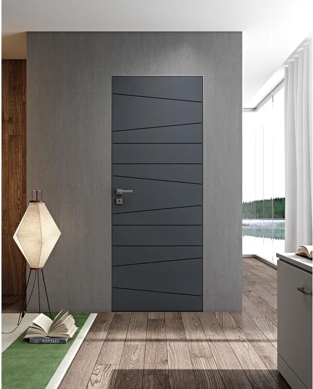 leroy merlin porta filomuro battente filomuro riga2053 ardesia l 70 x h 210 cm destra