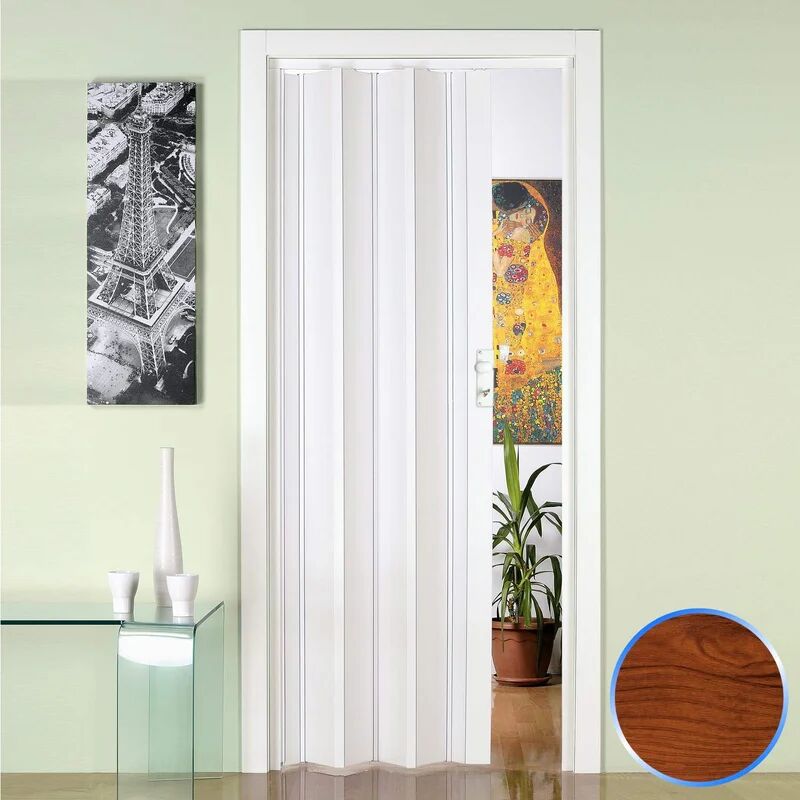 forte porta a soffietto da interno in pvc ciliegio 88,5x214 cm mod. luciana