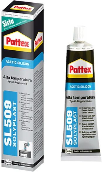 henkel sl509 silicone sigillante alte temperatura per profili in acciaio colore rosso - sl509 pattex